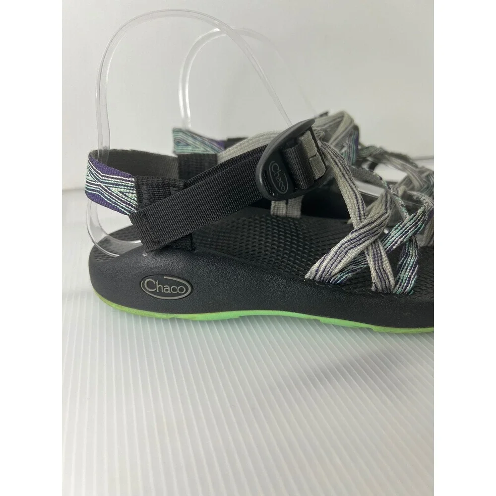 Chaco ZCloud 2 Womens 7 Sandals Multi Strap Toe Loop Vibram Sole Purple Green